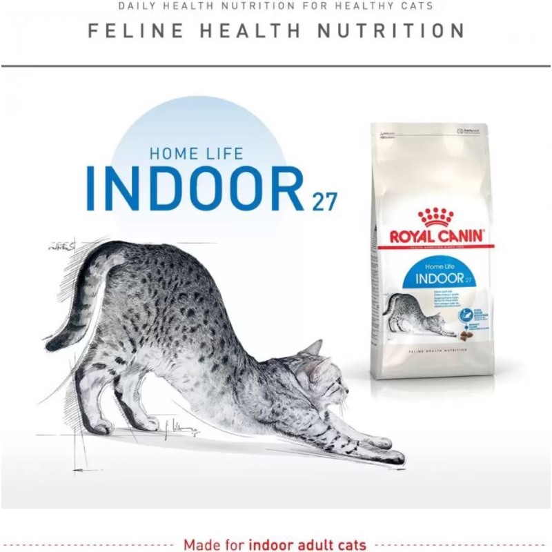 Royal Canin Indoor 27 cho mèo trưởng thành ít vận động ‍⬛