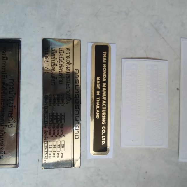 Tem thông số HONDA Wave  THAILAND