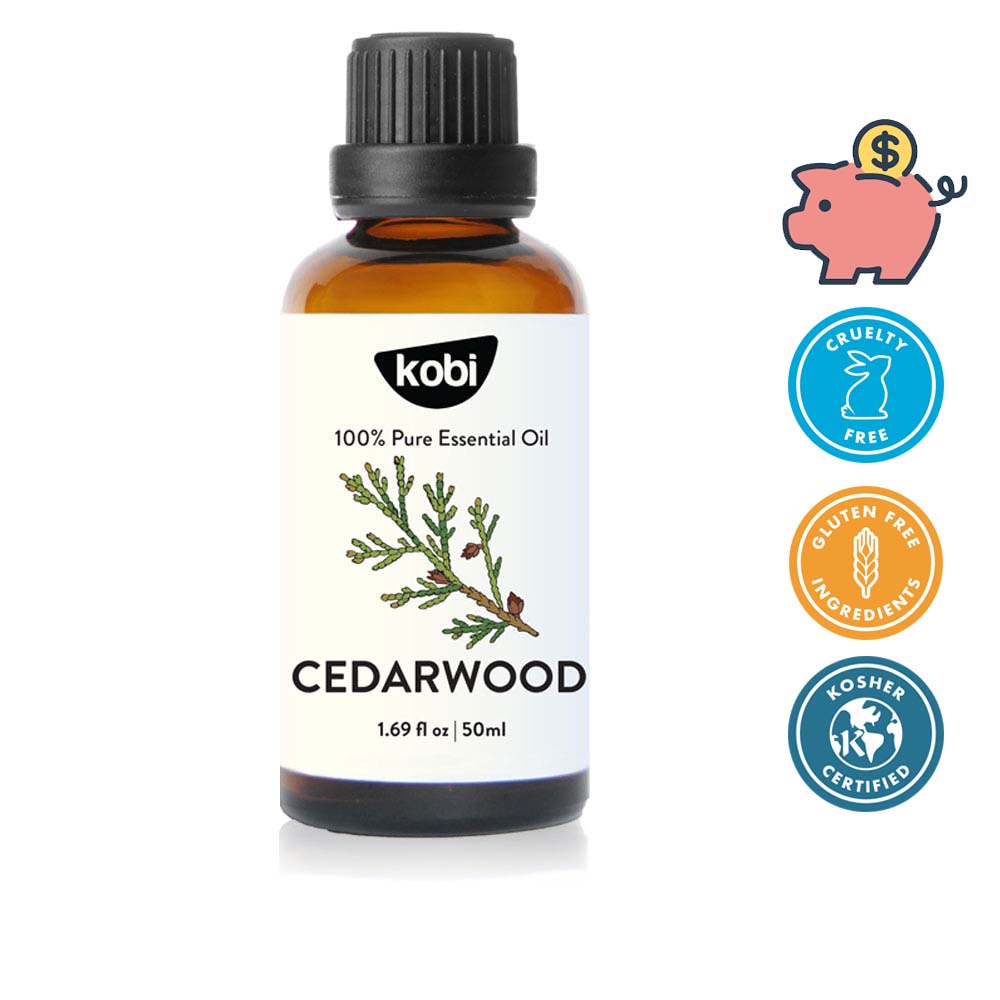 Tinh dầu Hoàng Đàn Kobi Cedarwood essential oil giúp giảm đau, khử trùng hiệu quả - 50ml
