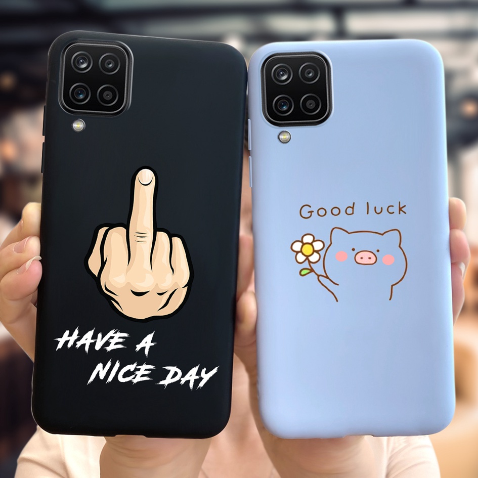 Ốp điện thoại mềm chống sốc hợp thời trang cho Samsung Galaxy A12 M12 A12 F12 SM-A125F