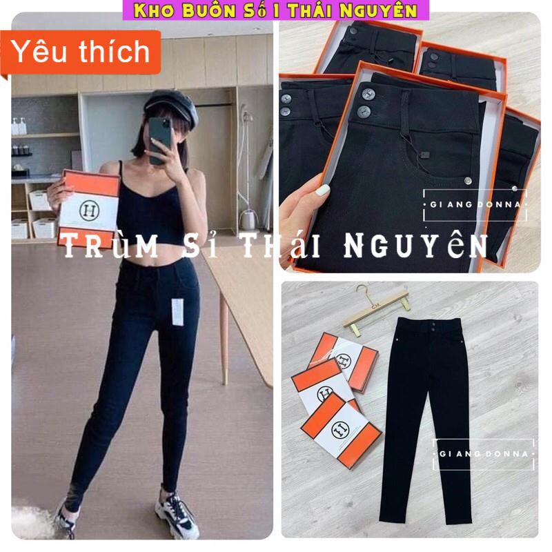 [ Cam Kết Chất Lượng ] Quần bò giấy cạp cao 2 cúc