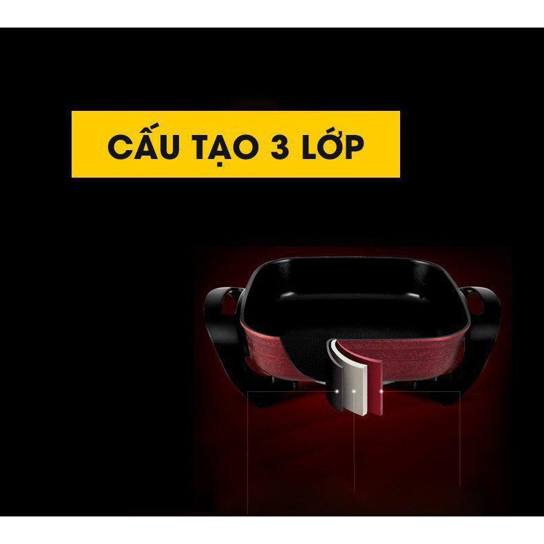 Nồi Lẩu Điện Đa Năng Cao Cấp FUJIKA 3615 Dung Tích 3 Lít, An Toàn Bền Bỉ - Hàng Chính Hãng