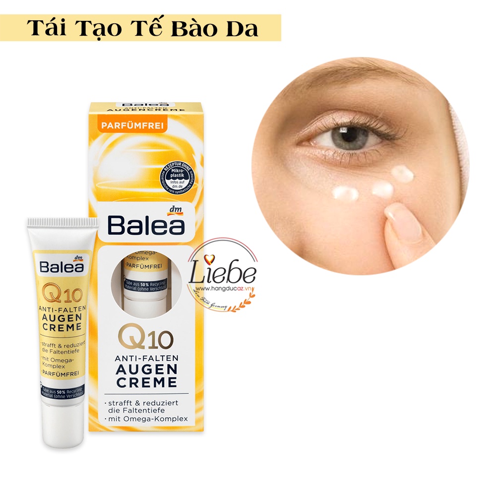 Kem dưỡng da vùng mắt Balea Q10 Anti-Falten Augencreme 15 ml