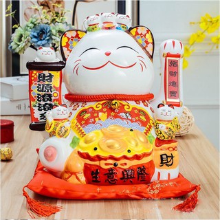 Mèo thần tài cao 40cm (kèm đệm và sạc)