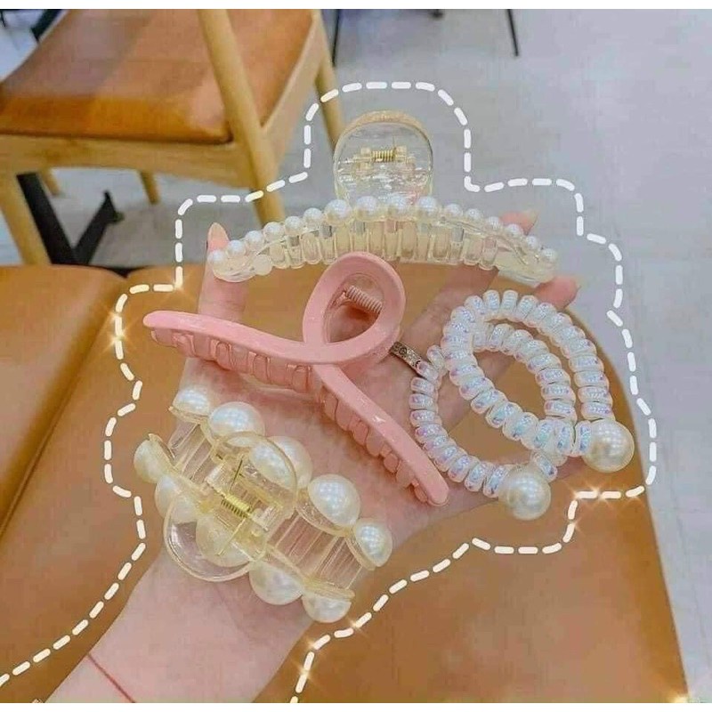 KẸP TÓC CÀNG CUA 5 MÓN CÓ TÚI