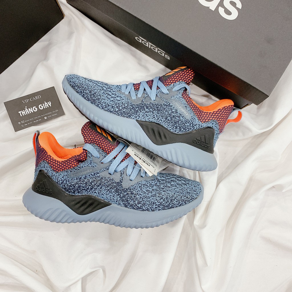 Giày Thể Thao Nam Nữ Ngô Thắng Alpha Xanh Chấm Cam