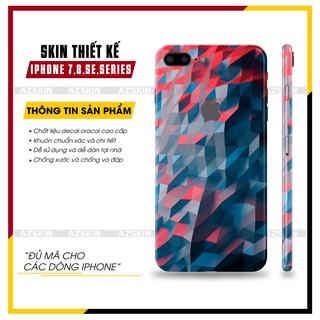 Miếng Dán IPhone 7/7 Plus/8/8 Plus/SE Họa Tiết 3D |SK_IPHT15| Chất Liệu Cao Cấp Khuôn Cắt CNC Full Lưng Full Lưng Viền