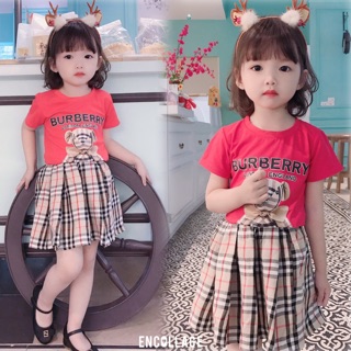 Sét gấu buberrry Size đại cho bé mặc hè ( kèm ảnh thật)