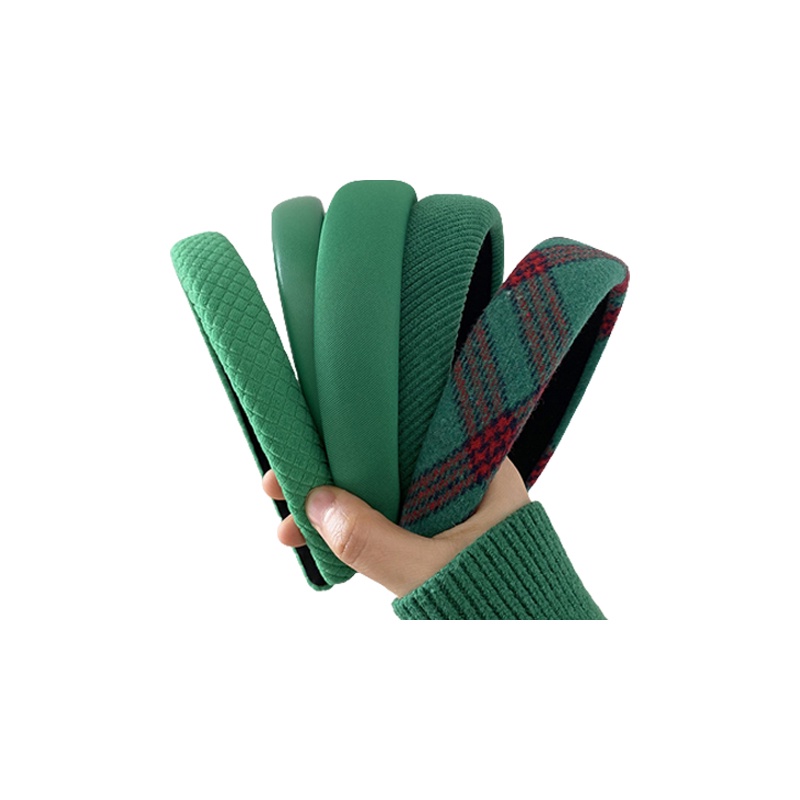 Bờm cài tóc tone màu xanh bản to phong cách Hàn Quốc cho nữ YOS