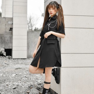 Áo khoác đen thiết kế cool ngầu cá tính full phụ kiện Dory’s Closet