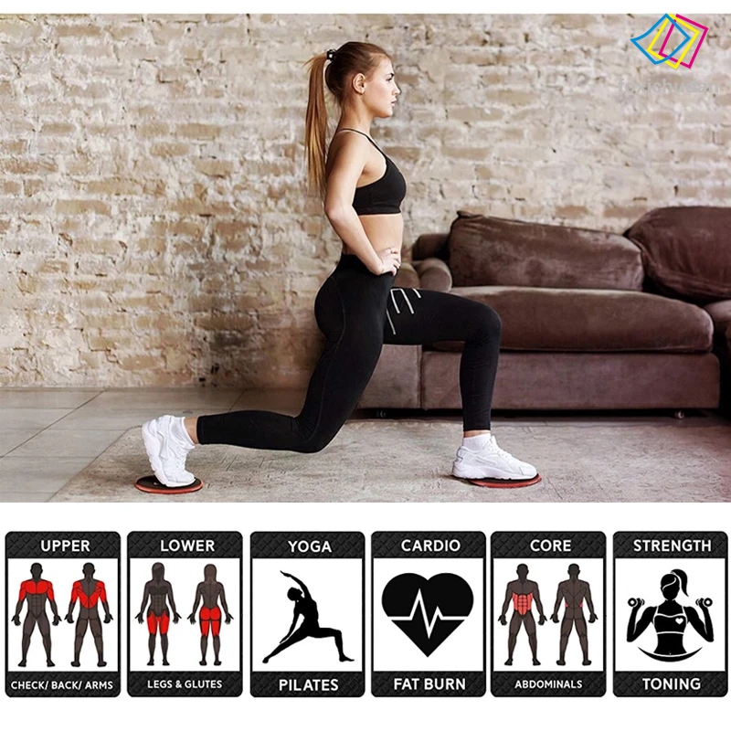 Set 2 Đĩa Trượt Hỗ Trợ Tập Yoga