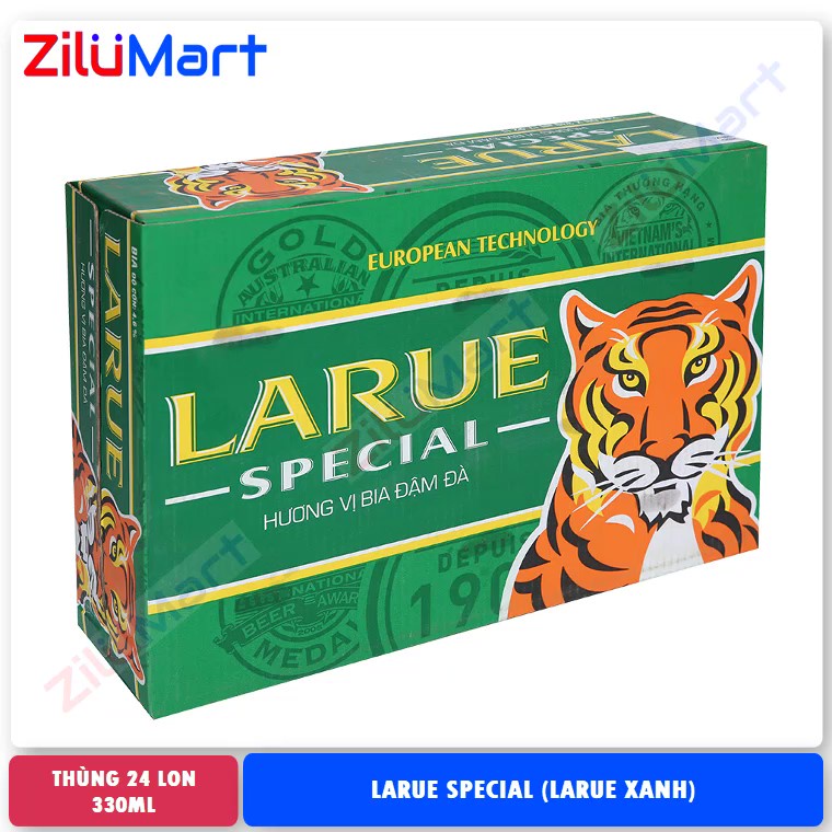 [HỎA TỐC HCM] Thùng 24 lon bia Larue Special (Larue Xanh) loại 330ml