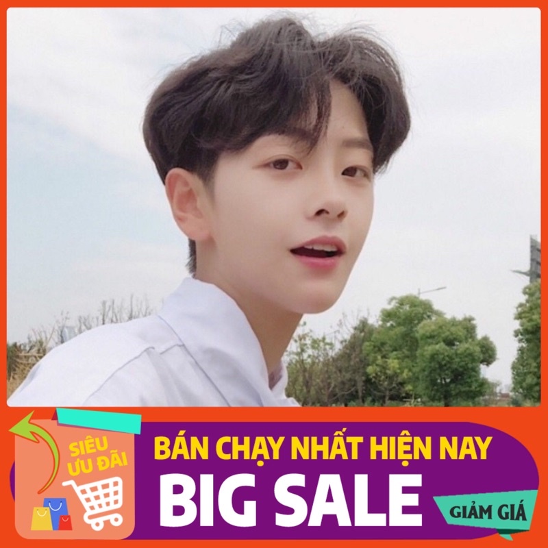 Bộ tóc giả nam nguyên đầu , tóc giả nam cao cấp chất liệu tơ mềm mượt tóc thật + tặng kèm lưới ONLINE_SHOPPING_1102