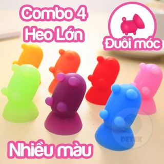 Combo 4 heo hít điện thoại đuôi móc loại lớn (Nhiều màu)