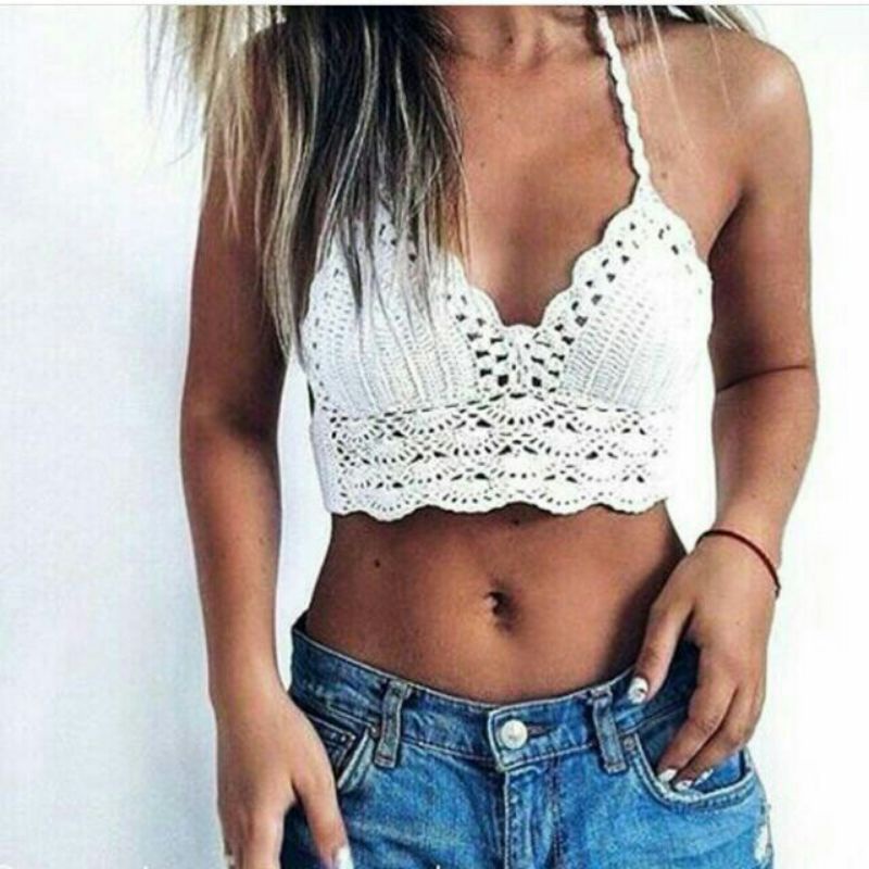 Áo tắm ren nhiều tầng