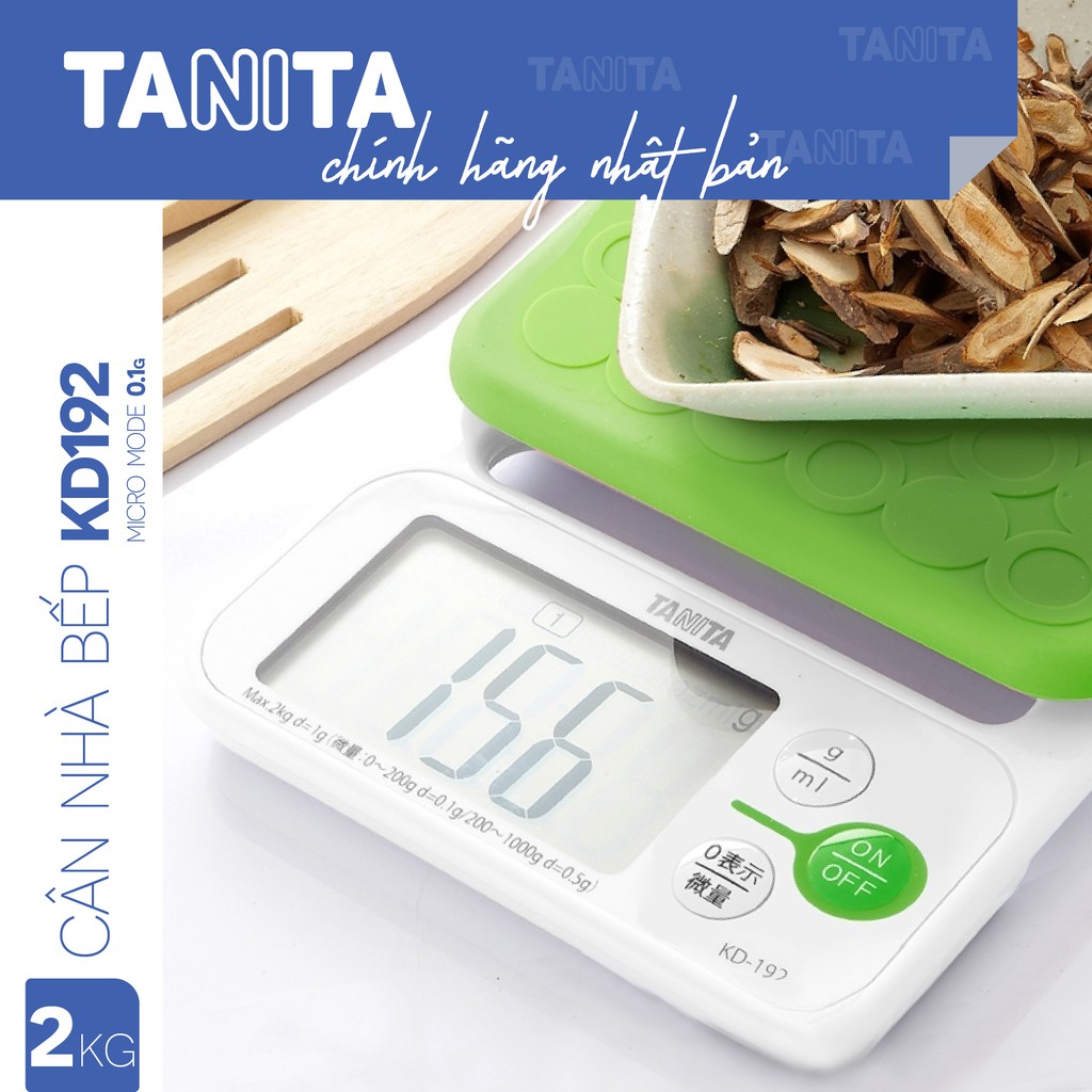 Cân nhà bếp Tanita KD192,Chính hãng nhật bản,Cân làm bánh,Cân thức ăn,Cân tiểu ly,Cân chính xác,Cân bếp 1kg,3kg,5kg