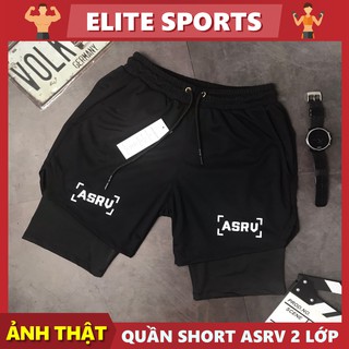 Quần tập gym 2 lớp, Quần short tập gym - Quần đùi thể thao nam 2020SS