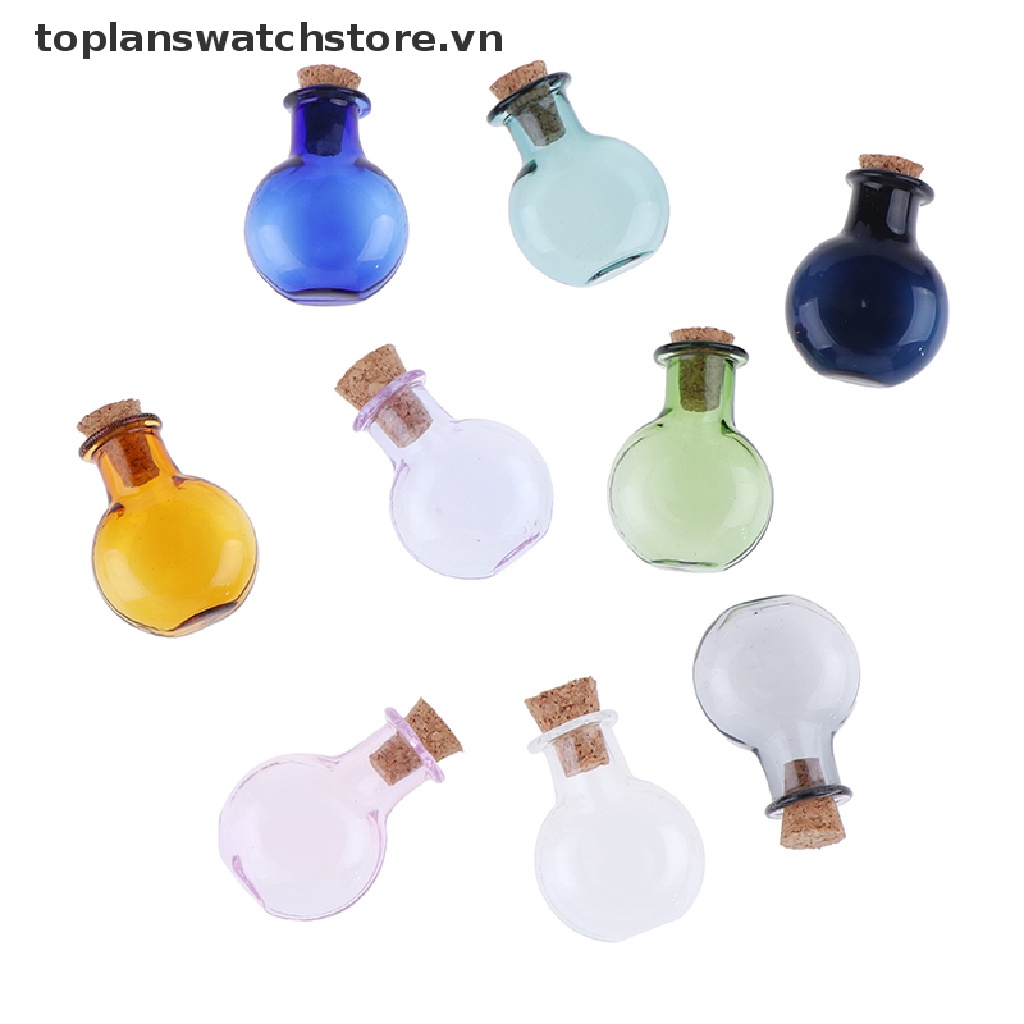 Set 2 Lọ Điều Ước Mini Bằng Thủy Tinh Có Nút Bần