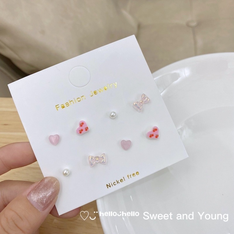 Bộ Khuyên Tai Thời Trang Hàn Quốc S925 Dành Cho Nữ