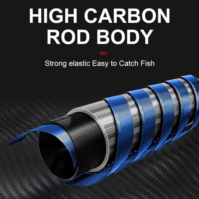 Cần Câu Cá Bằng Carbon Chất Lượng 2.1m 2.7m 2.88m 3.18m