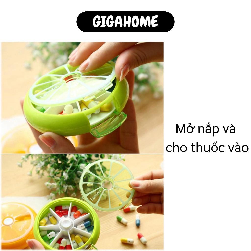 Hộp đựng thuốc 7 ngày GILA HOME học nhỏ bằng nhựa cao cấp với đường kính  9cm * cao 2,2cm