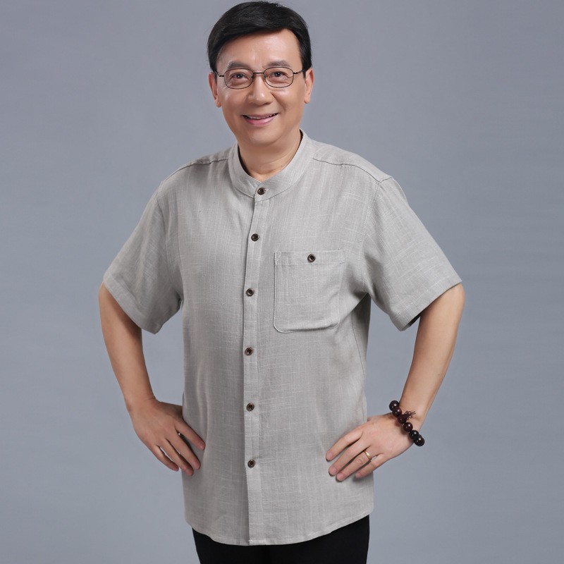 [Giá Xưởng] Áo Sơ Mi Đũi Nam Cổ Tàu | BigBuy360 - bigbuy360.vn