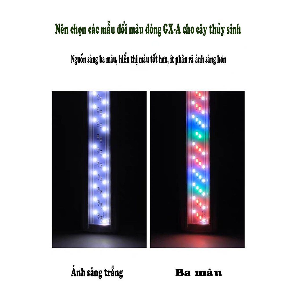 Đèn led máng WRGB đổi màu cho bể cá bể thủy sinh