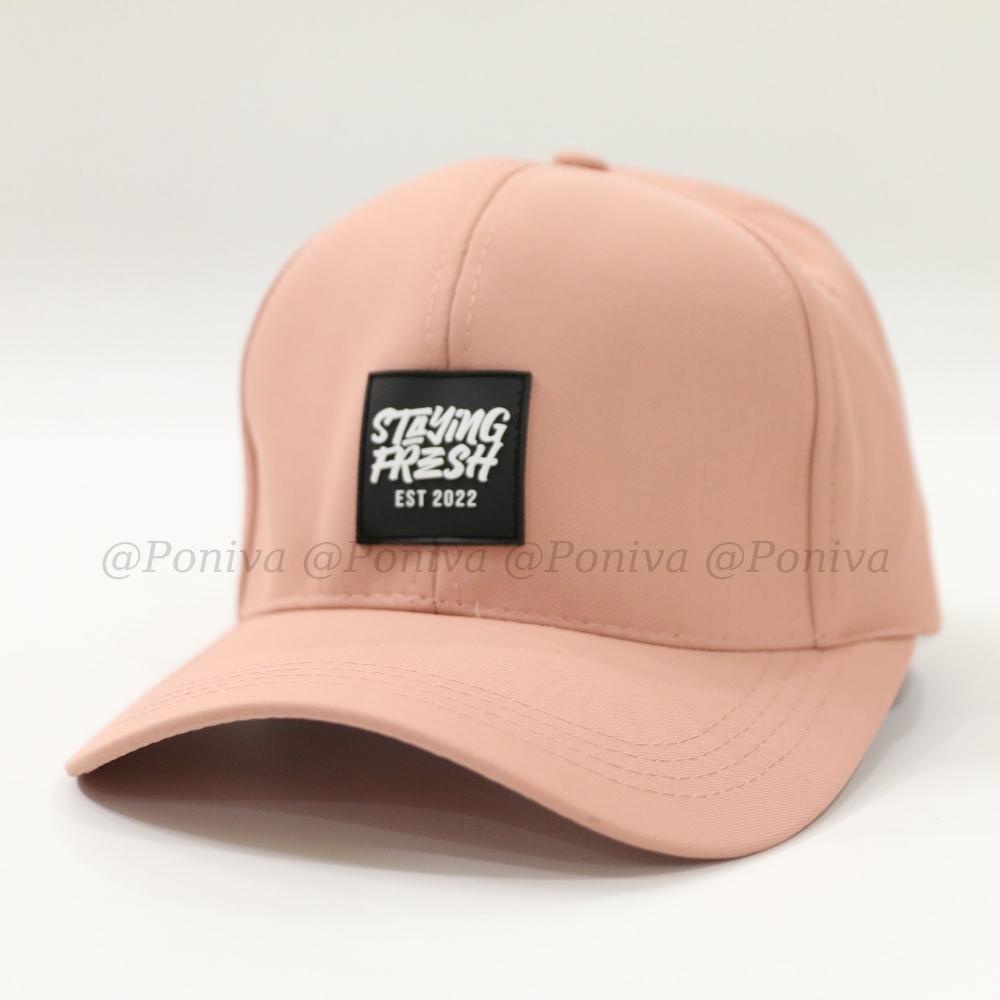Mũ lưỡi trai ❤️ Nón kết phối tag cao su non in chữ staying fresh  chất kaki cao cấp form unisex  PONIVA siêu hot