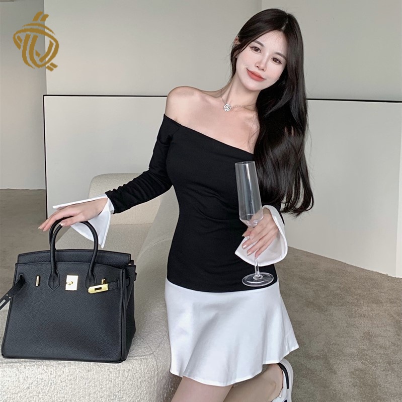 Áo Hai Dây Thêu Ren Màu Trắng Đen Quyến Rũ Cho Nữ