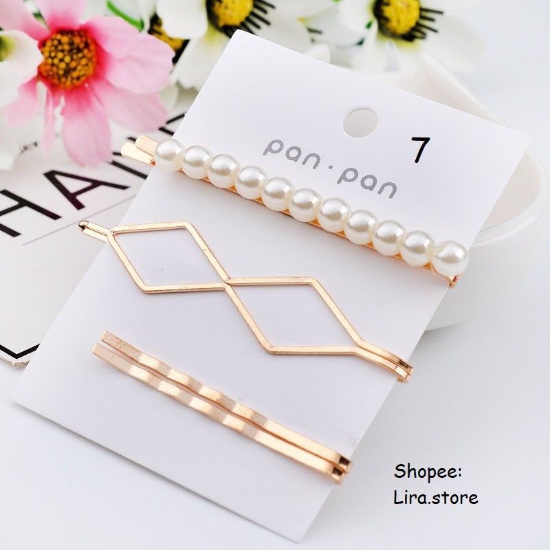 Set kẹp tóc ngọc nhiều mẫu mã