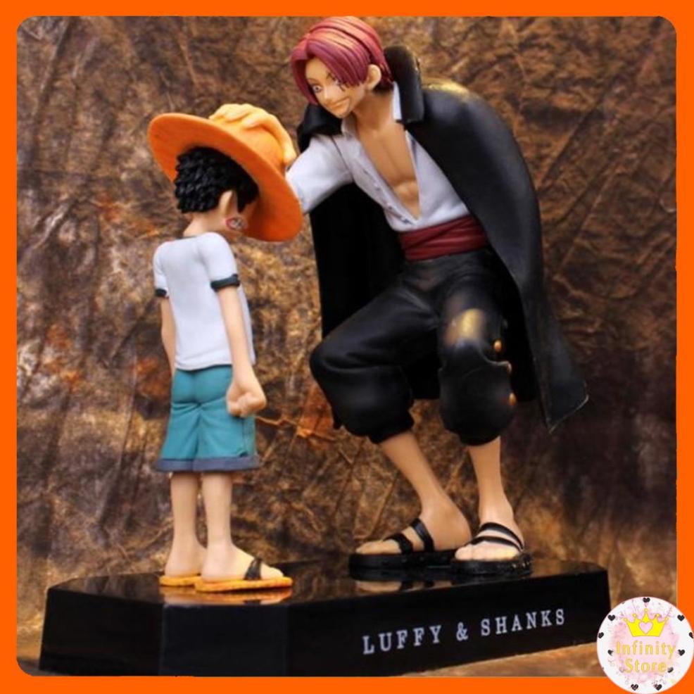 MÔ HÌNH SHARK XOA ĐẦU LUFFY CẢNH PHIM HUYỀN THOẠI MỞ ĐẦU ONE PIECE INFINY DECOR