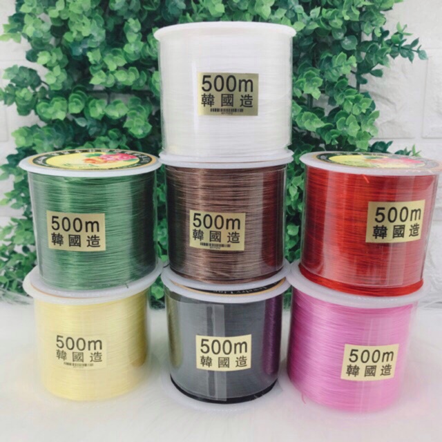 GIÁ SỈ  Chỉ chun xâu vòng cuộn 500m to đại - Hàng loại 1 dày 0.8mm dây siêu dai PH816