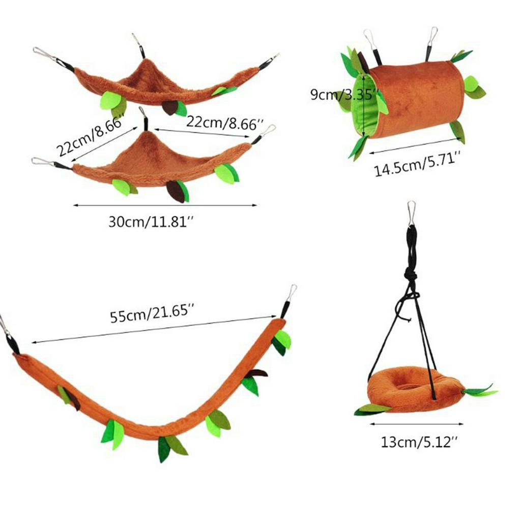 Đồ chơi võng treo/đường hầm/xích đu/dây cáp vui nhộn dành cho chuột Hamster