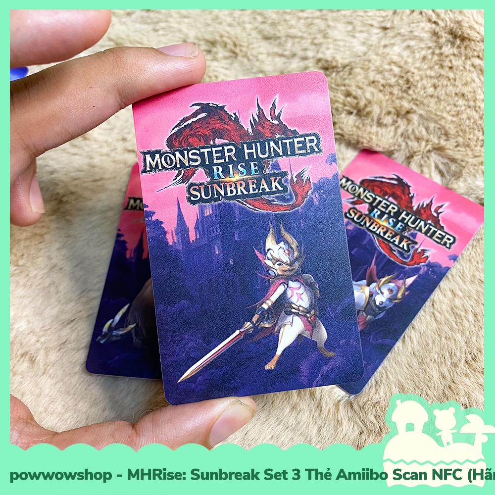 [Sẵn VN - Hỏa Tốc] MHRise: SunBreak Set 3 Thẻ Amiibo Scan NFC Cho Game Monster Hunter Rise DLC Sunbreak Nintendo Switch