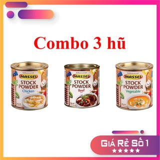 COMBO 3 LON BỘT NÊM MASSEL ÚC 168G ( CÓ 3 VỊ: GÀ,BÒ,RAU CỦ)