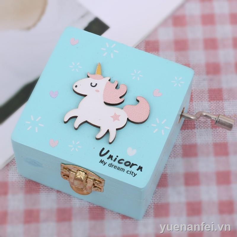 Hộp âm nhạc quay tay Unicorn Tính cách sáng tạo Đặc điểm tính cách Sinh viên Nữ sinh Quà tặng sinh nhật Hộp âm nhạc nhỏ Chuông cầm tay