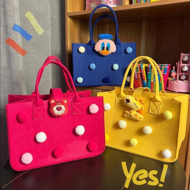 Cute Felt Handbag Cartoon Mummy Bag Hundred Days Banquet Gift Shopping Bag Full Moon Gift Bag 1PJb