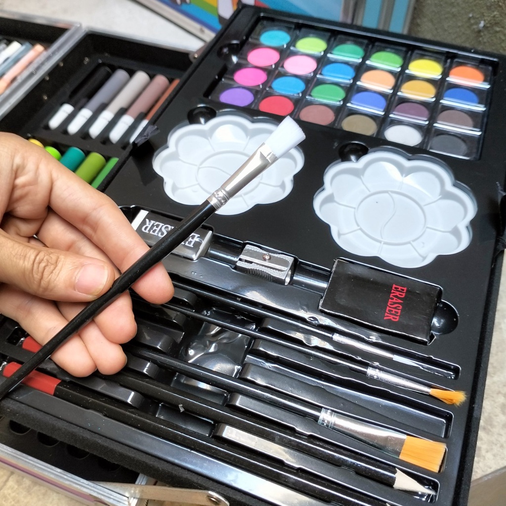 Bộ Màu Vẽ 2 Tầng 145 Chi Tiết Dễ Thương, Quà Tặng Sinh Nhật Cho Bé Trai, Bé Gái