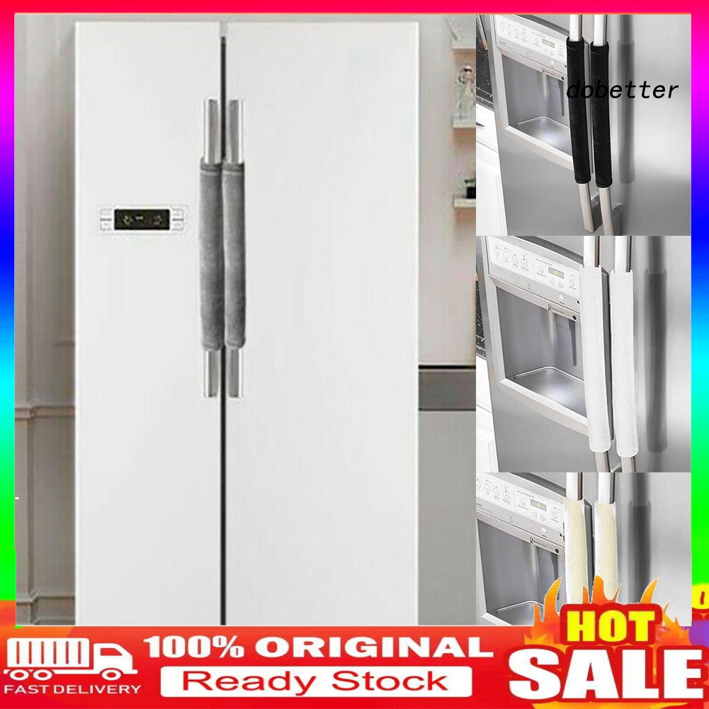Set 2 Bọc Bảo Vệ Tay Cầm Tủ Lạnh Bằng Vải Nhung