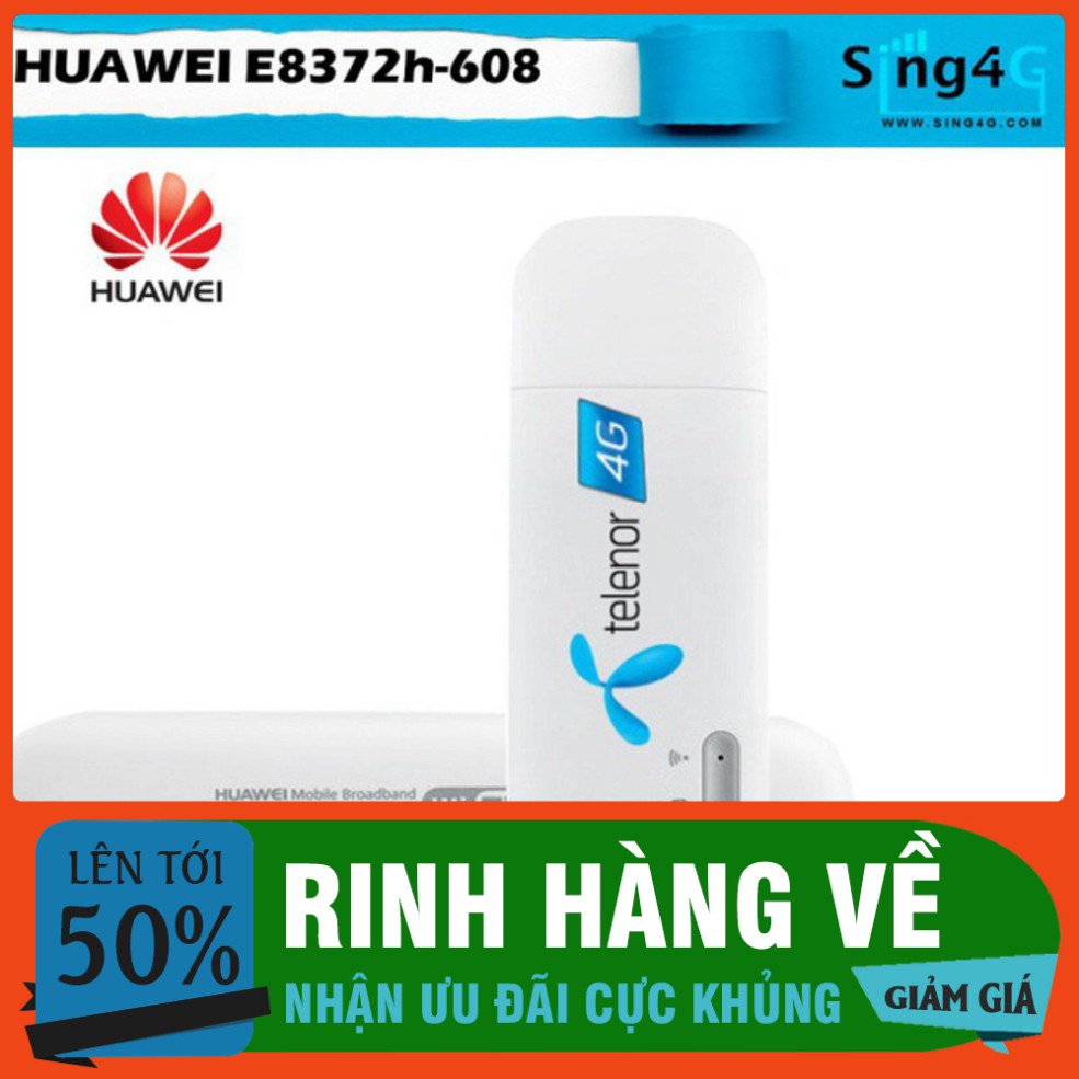 GIÁ TỐT NHẤT CHÍNH HÃNGUsb phát wifi chuẩn 4g LTe huawei E8372 tốc độ cao , dùng đa mạng ..