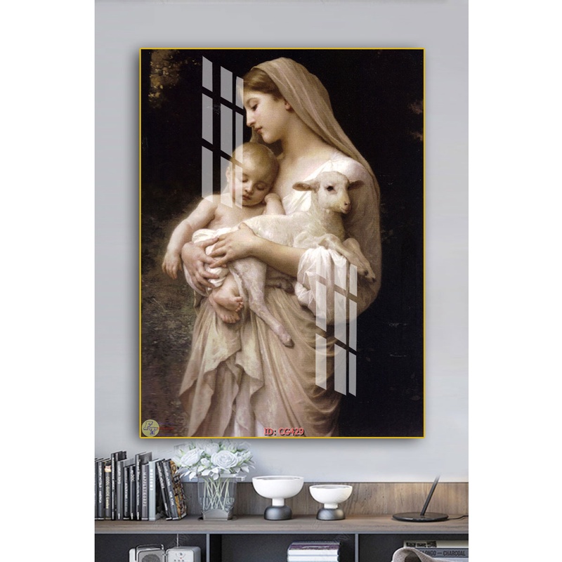 Tranh tráng gương in UV 5D Mica bóng mịn Joce.Decor G4, tranh treo tường phòng khách bền đẹp 40 năm Ko phai màu