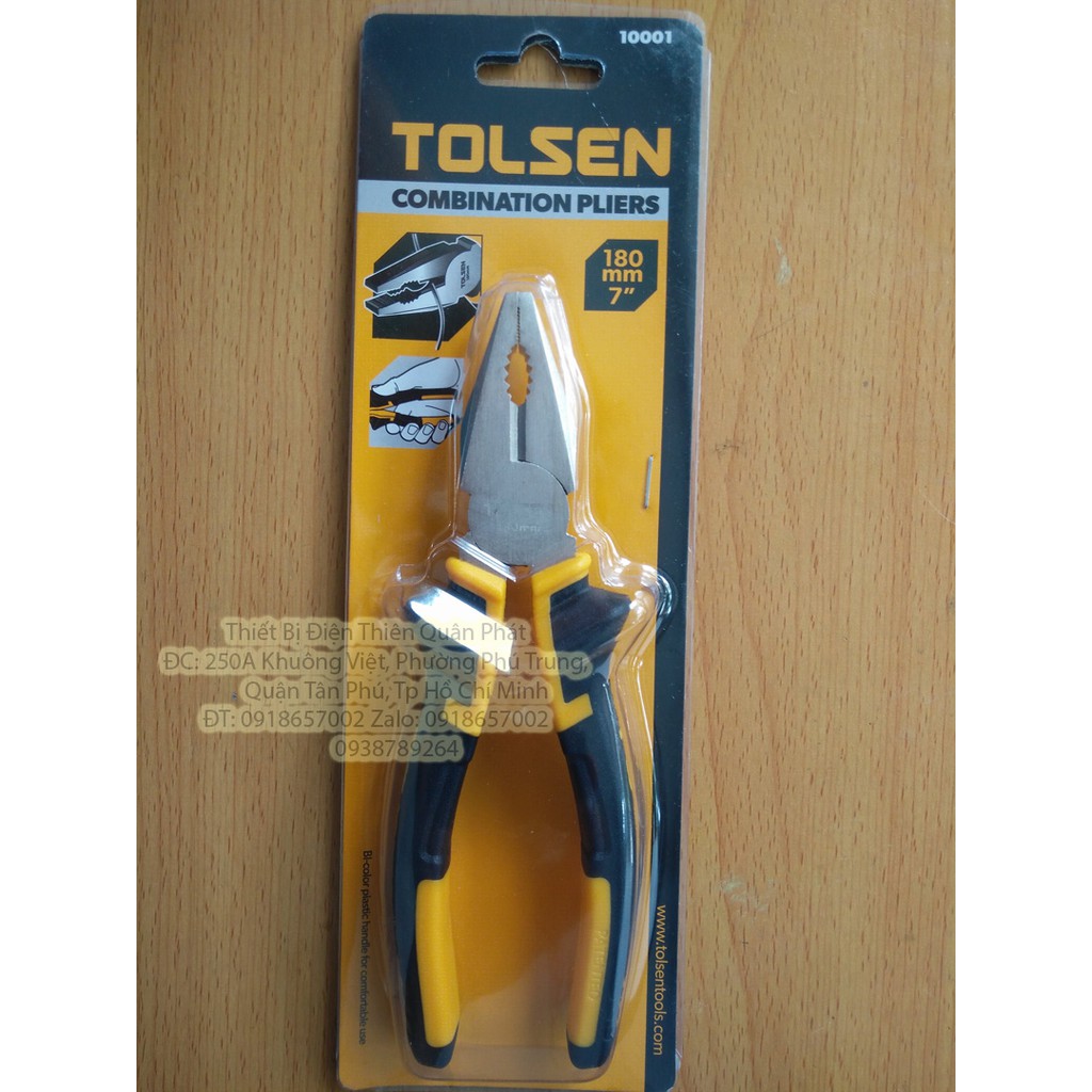 Kìm răng Tolsen hàng chính hãng kích cỡ 160mm 180mm 200mm nhiều công dụng chống gỉ, lưỡi sắc và cứng bền bỉ