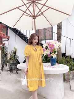 Váy suông đũi lụa dập ly