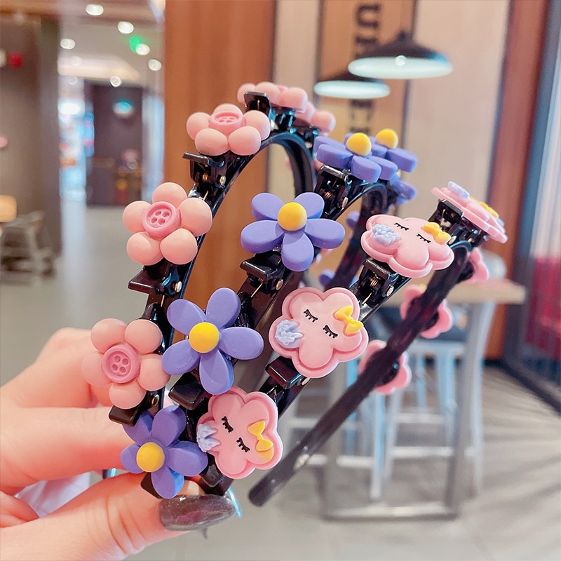 Băng đô cài tóc nhiều lớp nhiều lớp thiết kế Hàn Quốc đơn giản cho bé gái