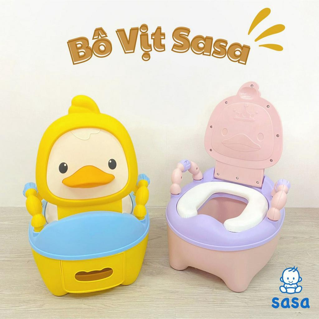 Bô vệ sinh chậu toilet cho bé có tay vịn và chống trượt an toàn cho bé