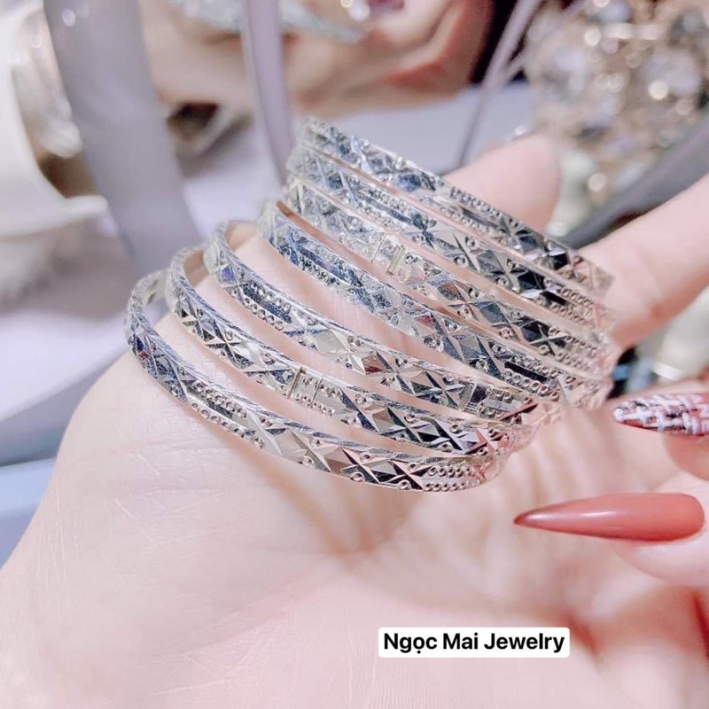 Bộ vòng tuần sang chảnh Ngọc Mai Jewelry bạc chuẩn xịn thiết kế bắt mắt nhìn là mê