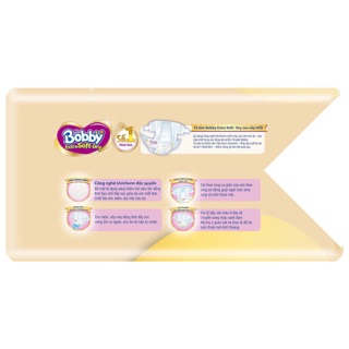 Bỉm-Tã dán Bobby Extra Soft Dry S72,M64,L58,L30 mới