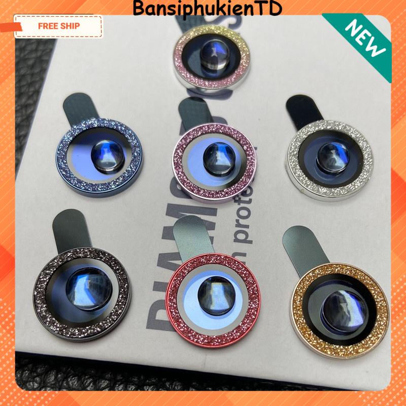 Bộ Dán Mắt Camera iPhone 13 ProMax , 13 Pro , 13 , 12 ProMax , 12 , 11 ProMax , 11 Phủ Kim Tuyến Lấp Lánh