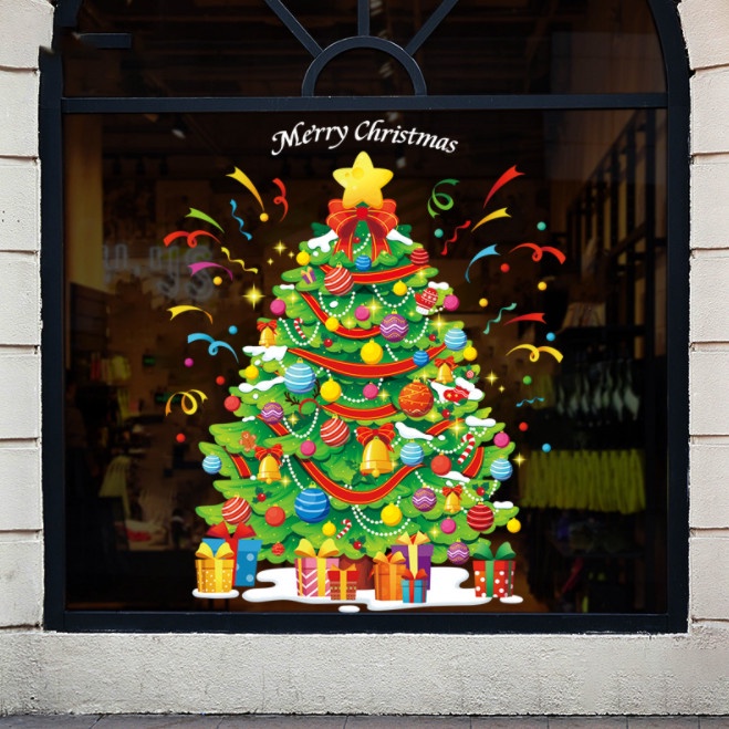 Decal trang trí Noel Hít Tĩnh Điện - Combo noel 2022 nhiều màu sắc sặc sở