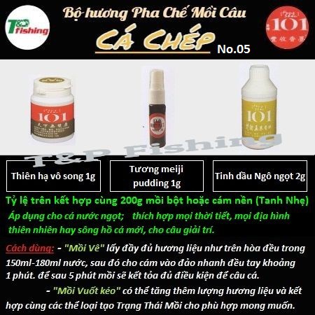 Bộ hương pha chế mồi câu cá Chép 101 Đài Loan